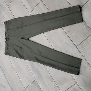Borgia dark  olive green wool dress pants size 32 #2